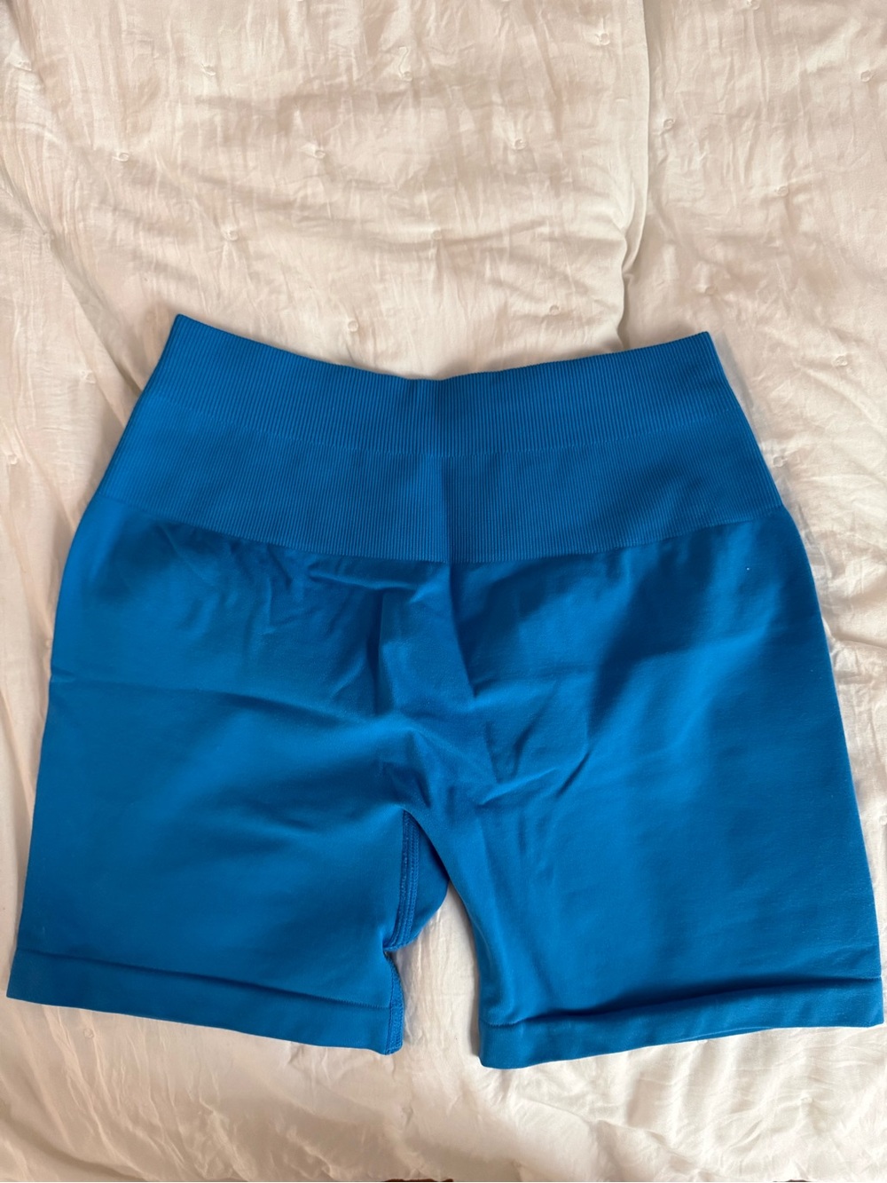 Women's High-Rise Bike Shorts in Electric Blue
